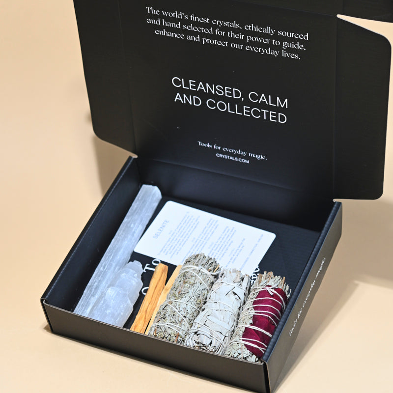 Selenite Smudge Cleanse Kit